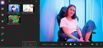 Import Footage Wondershare DemoCreator