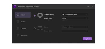 Screen Settings Wondershare DemoCreator