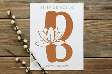 floral monogram font