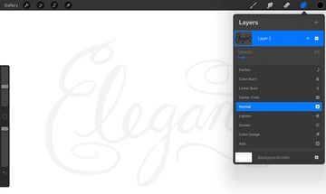 procreate calligraphy opacity