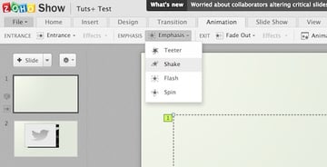 Adding an emphasis animation to your presentation