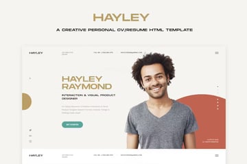 Hailey - Creative Online Resume CV Template