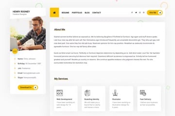 Mat - Resume Webpage Templates from Envato Elements