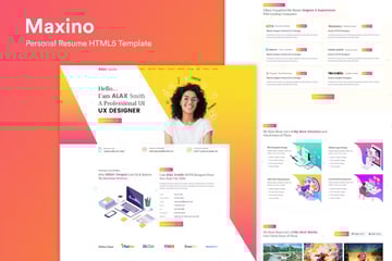 Maxino Personal Resume Website in HTML5