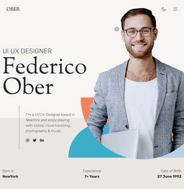 Ober personal resume website example
