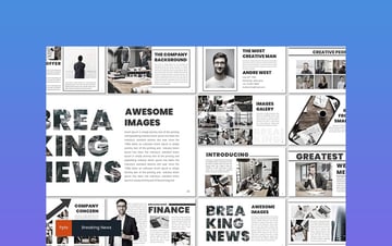 Breaking News - Plantilla PowerPoint periódico