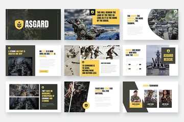 ASGARD - Military & Army Powerpoint Template, a professionally designed premium template from Envato Elements
