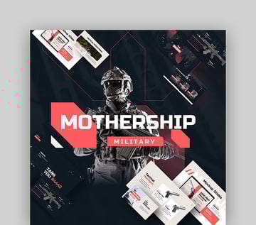 Mothership - Plantilla de fondo PPT PowerPoint estilo militar