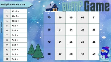 Free Math Bump Games Template