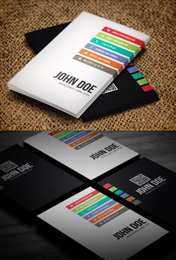 Minimal business card photoshop design