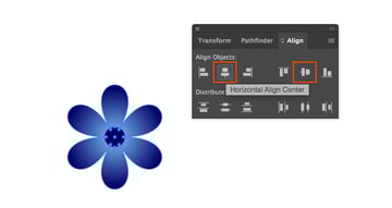 Align objects in Adobe Illustration