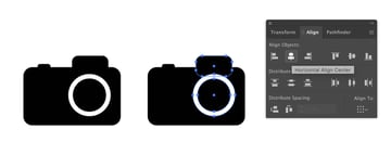 Align cameras details in Adobe Illustrator