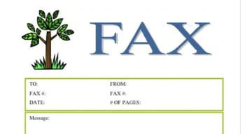 Tree Fax Cover Sheet for Word