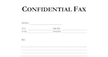 Confidential Fax Large Print Fax Cover Sheet