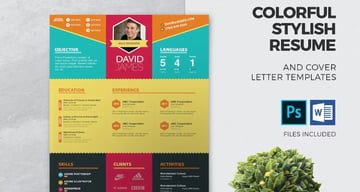 Colorful Stylish Resume and Cover Letter Template