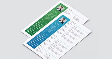 Gradient Resume and Cover Sheet Template