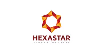 Hexagon Star Logo Design (AI, EPS)