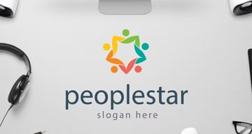People Star Logo Design (AI, EPS)