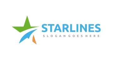Starlines - Logo With Star (AI, EPS)