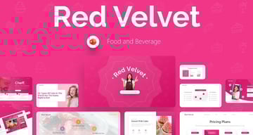 Rose Bud - Cherry Pink Slides Template