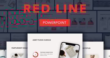 Red Line - PowerPoint Red Background