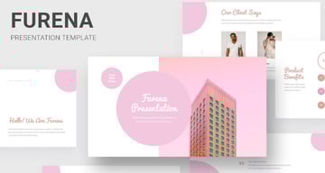 Furena - Pitch Deck Pink Powerpoint Template