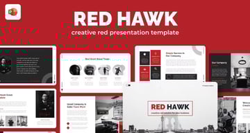 Red Hawk - Creative Red PowerPoint Template