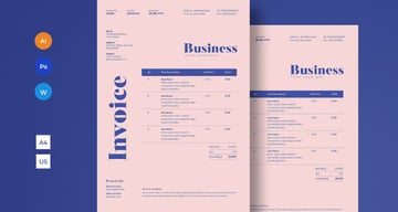 Bold Invoice Template for Microsoft Word