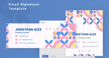 Geometric Graphic Designer Email Signature