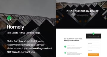 Homely - Real Estate Landing Page Template