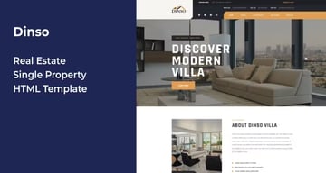 Dinso - Single Property Real Estate Landing Page Example