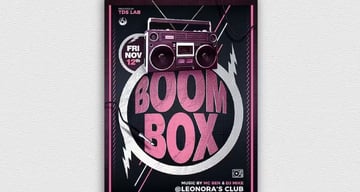 Boombox Flyer Design Template