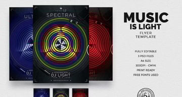 Music is Light Template for Flyer Design