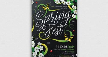 Spring Fest Template Photoshop Flyer