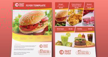 Restaurant/ Fast Food Template for Flyer Design