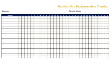 1-Month Business Marketing Plan Template Free Word