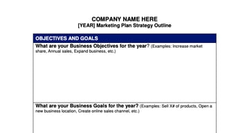 Annual Free Marketing Template