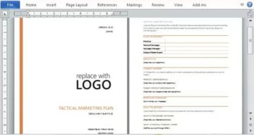 Versatile Marketing Plan Template Free Download