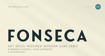 Fonseca | Art Deco Font Family Pack 