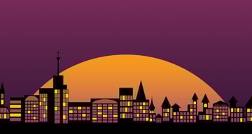 Free Big City Night PowerPoint Template