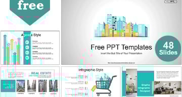 City Building Skyline - Free PowerPoint Templates