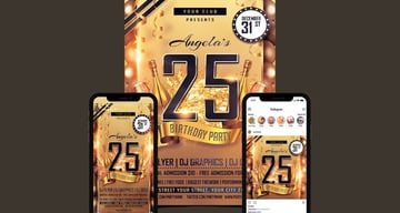 Birthday Flyer Template Set 