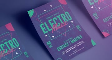 Electro Party Club Flyer Background
