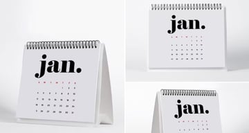 Desktop Calendar Editable Template Mock Up