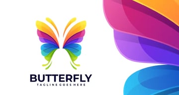 Colorful Butterfly Logo