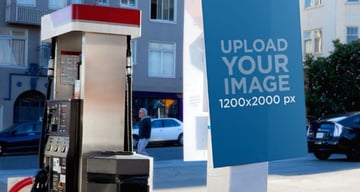 Ad Mockup at a Gas Station