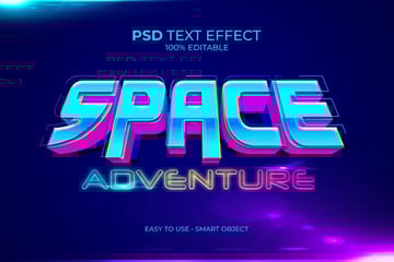Space Adventure Text Effect