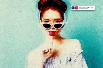 Distressed Vintage Printer Effect