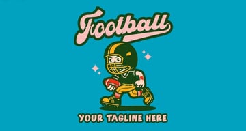 Football Retro Cartoon Logo - Template