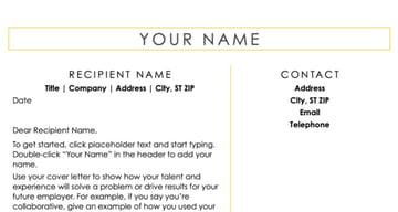 Crisp and Clean Free Cover Letter Template Download